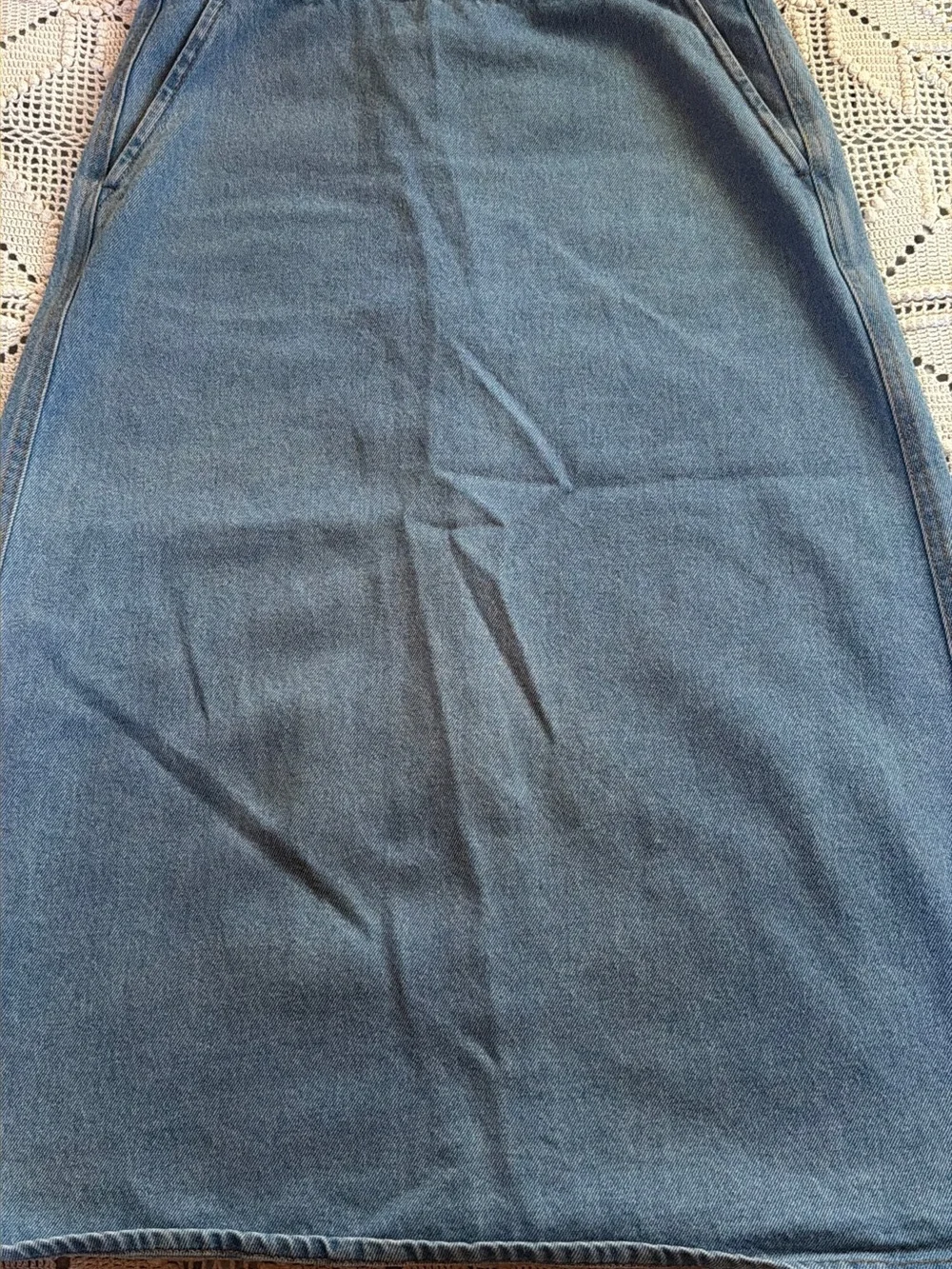 CHANEL Denim A-Line Skirt - Blue